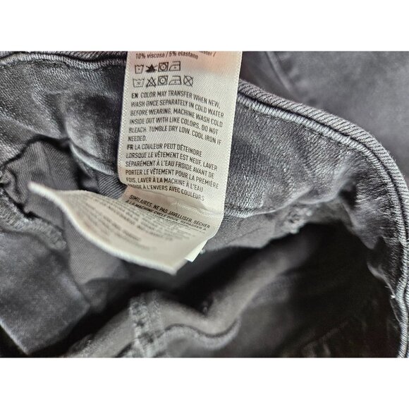 (3/$35) American Eagle Size 4 Curvy High Rise Black Grey Dream Jeans Jeggings - Picture 8 of 13